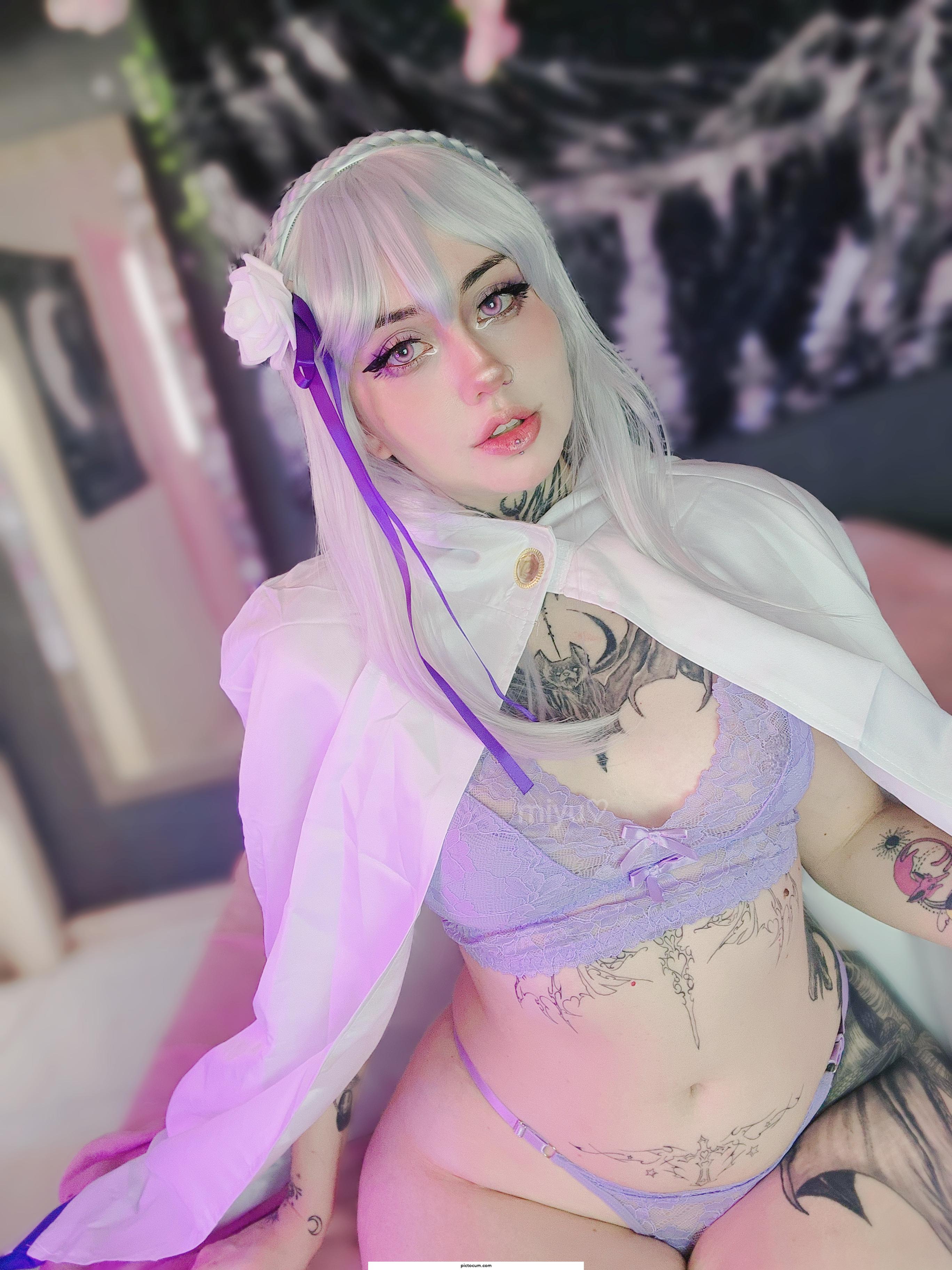 Lingerrie Emilia from Re Zero by maidmiyudot