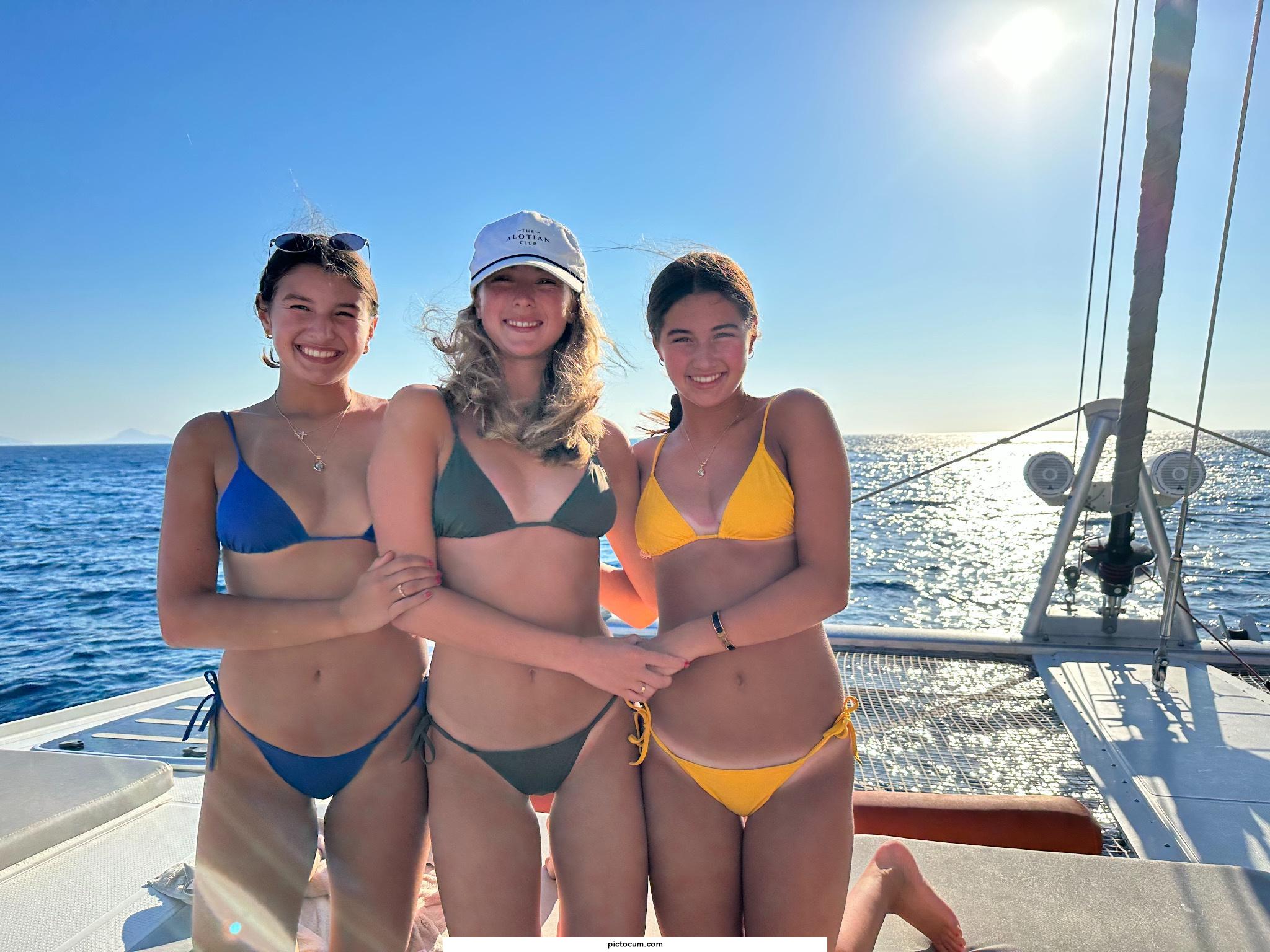3 babes on a boat