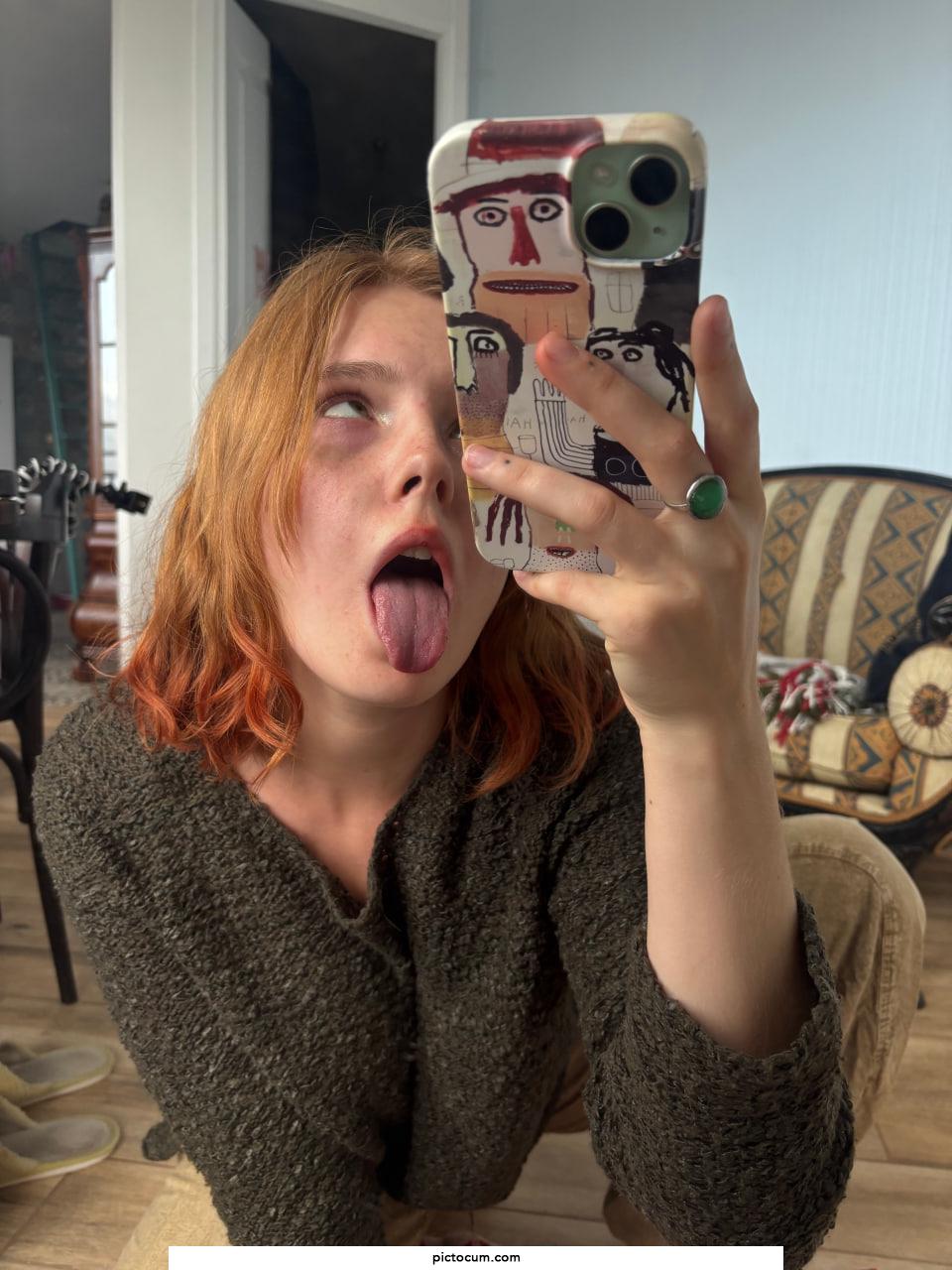 If you were my bf, would you drill my throat while i ahegao?