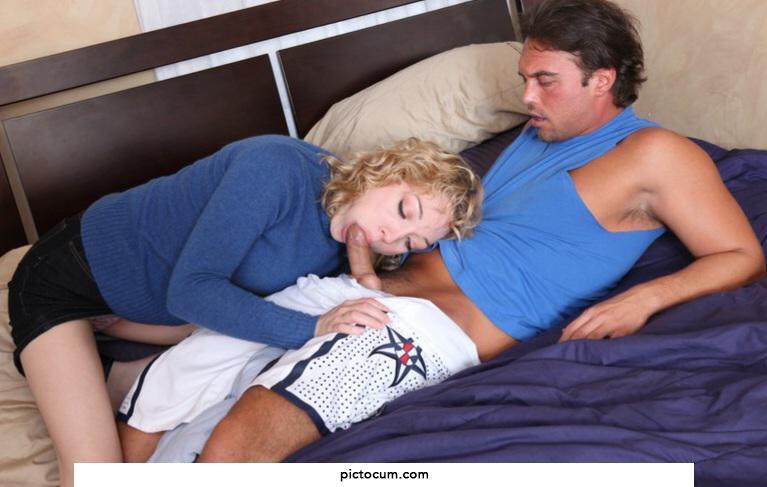 Lily sucking cock...
