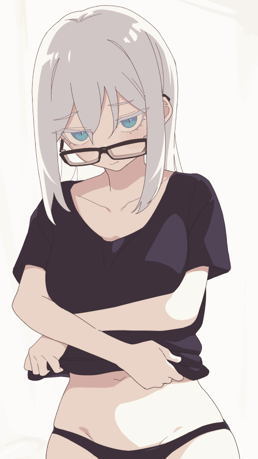 Nerd girl boob drop